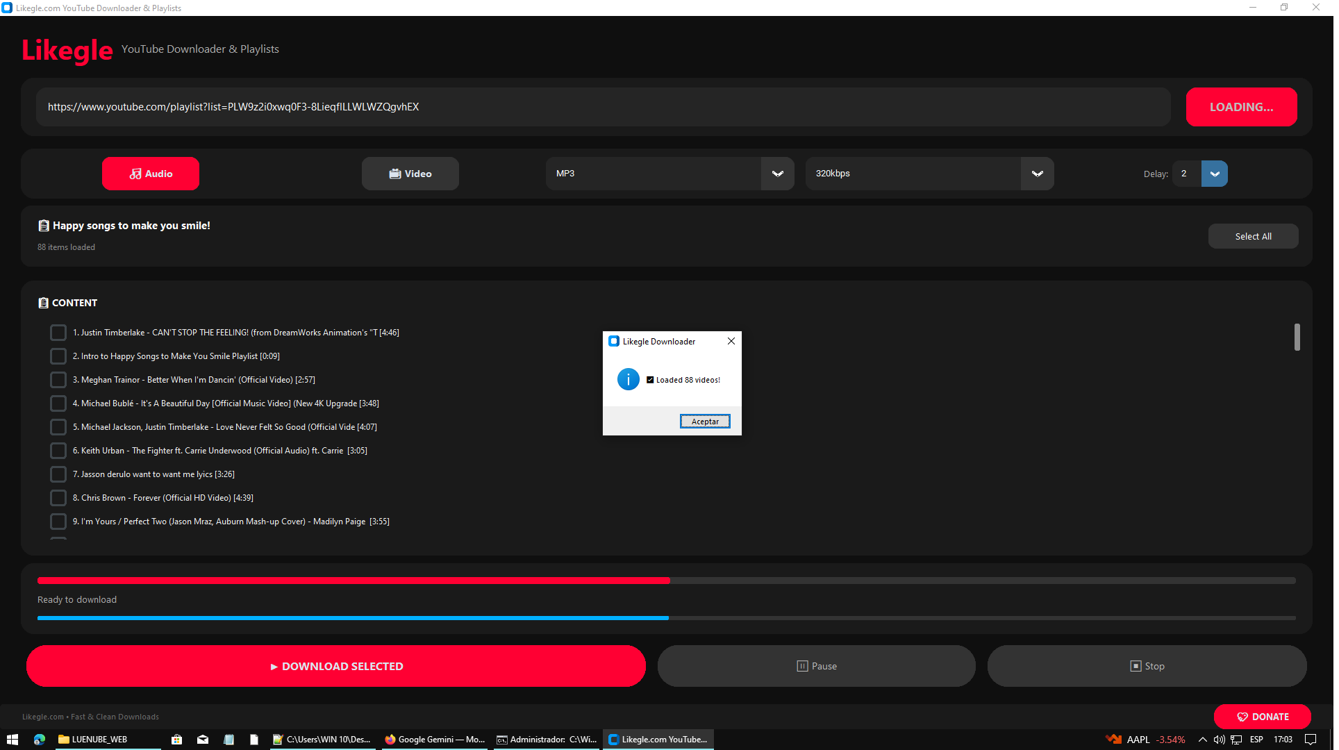 YT Downloader Playlist Preview